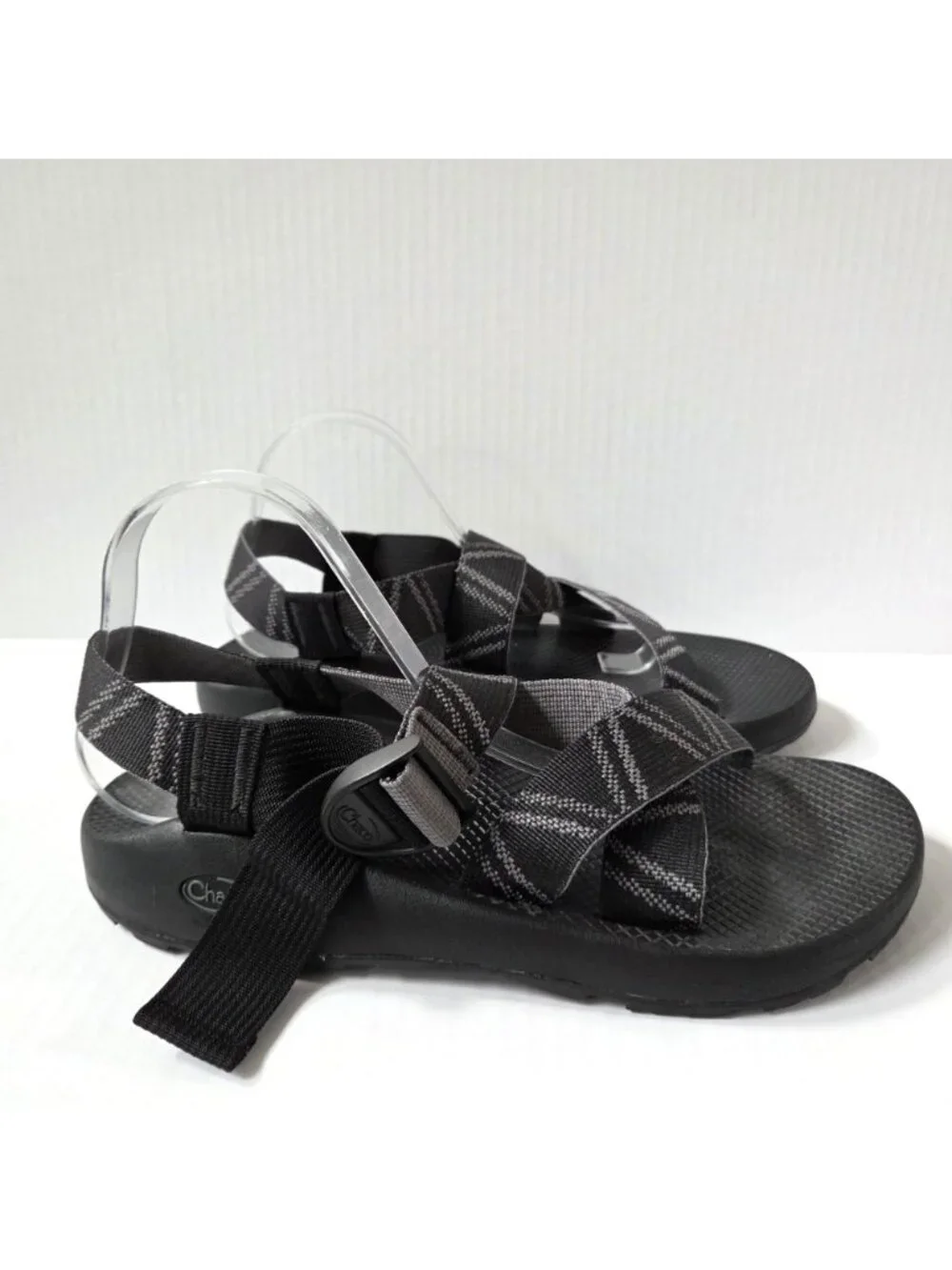Chaco Shoes Mens 12 Mega Z Classic Black Stripe Adjustable Hiking Sandals